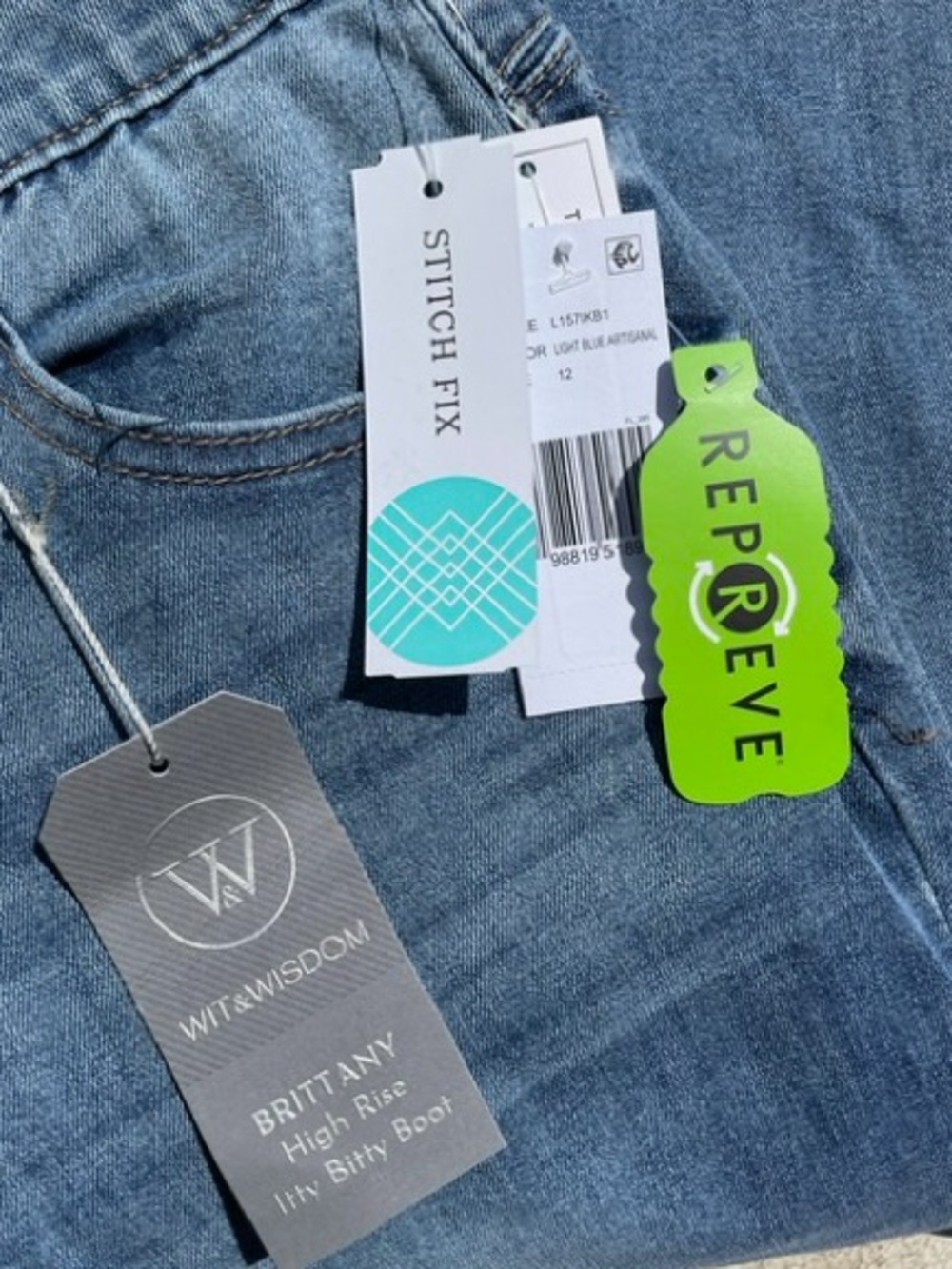 Wit & Wisdom High-Rise Denim Jeans in Light Blue